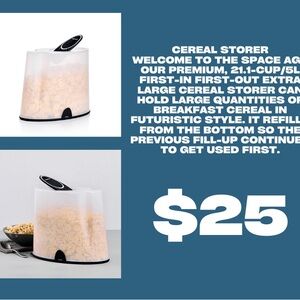 Cereal Storer - Black and White